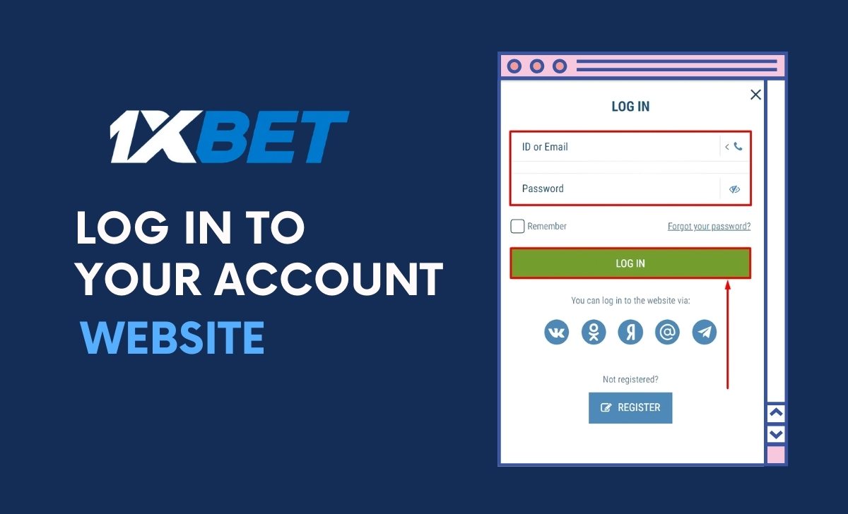 How to Log In to your 1XBET account on the website